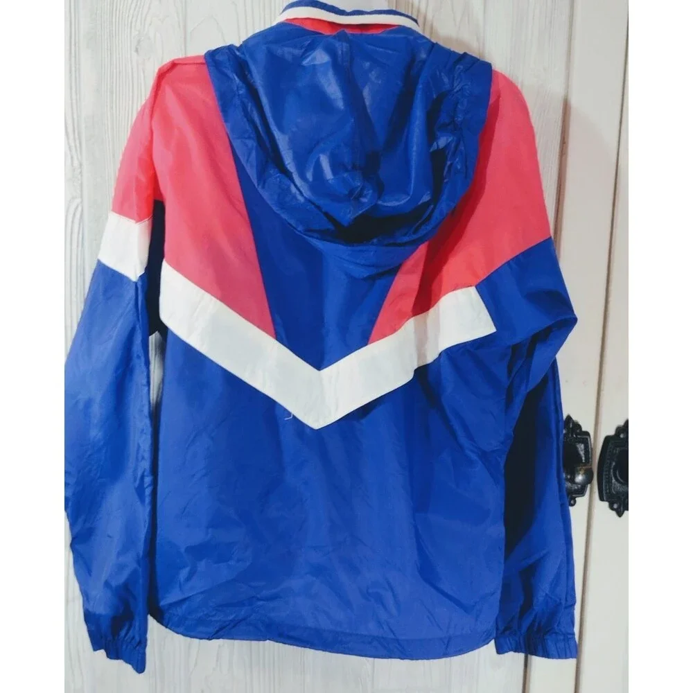 Vintage Nike Jacket Adult S/M Windbreaker Pink Blue Colorblock 80s
